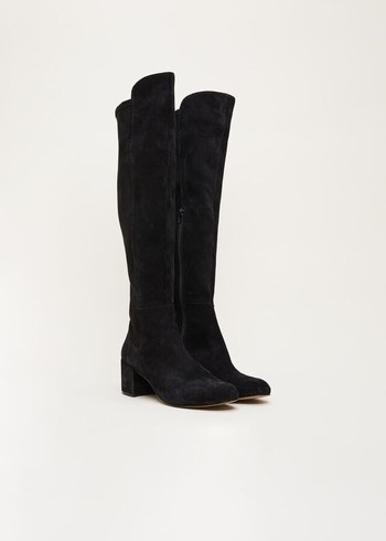 Phase Eight Milly Knee High Boots Black Australia | AN6139452